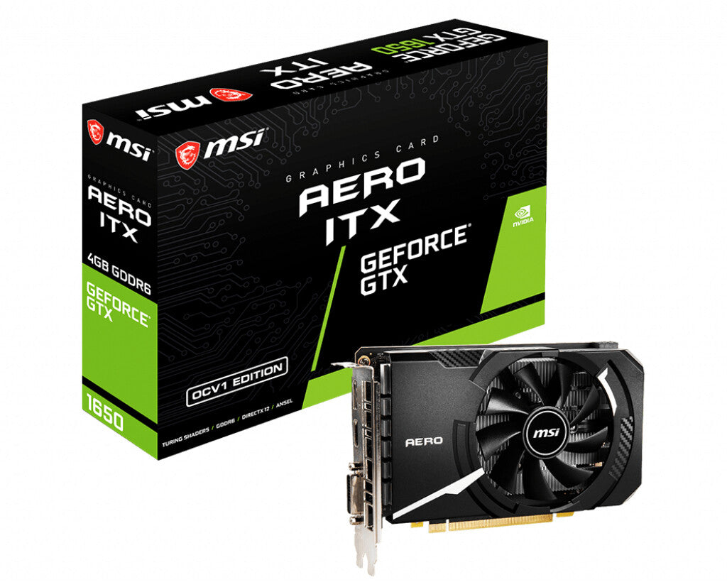 MSI AERO ITX OC V1 - NVIDIA 4 GB GDDR6 GeForce GTX 1650 graphics card