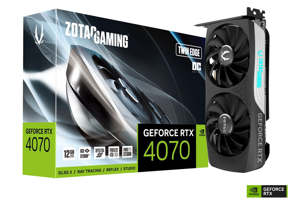 Zotac Twin Edge OC -  NVIDIA 12 GB GDDR6X GeForce RTX 4070 graphics card