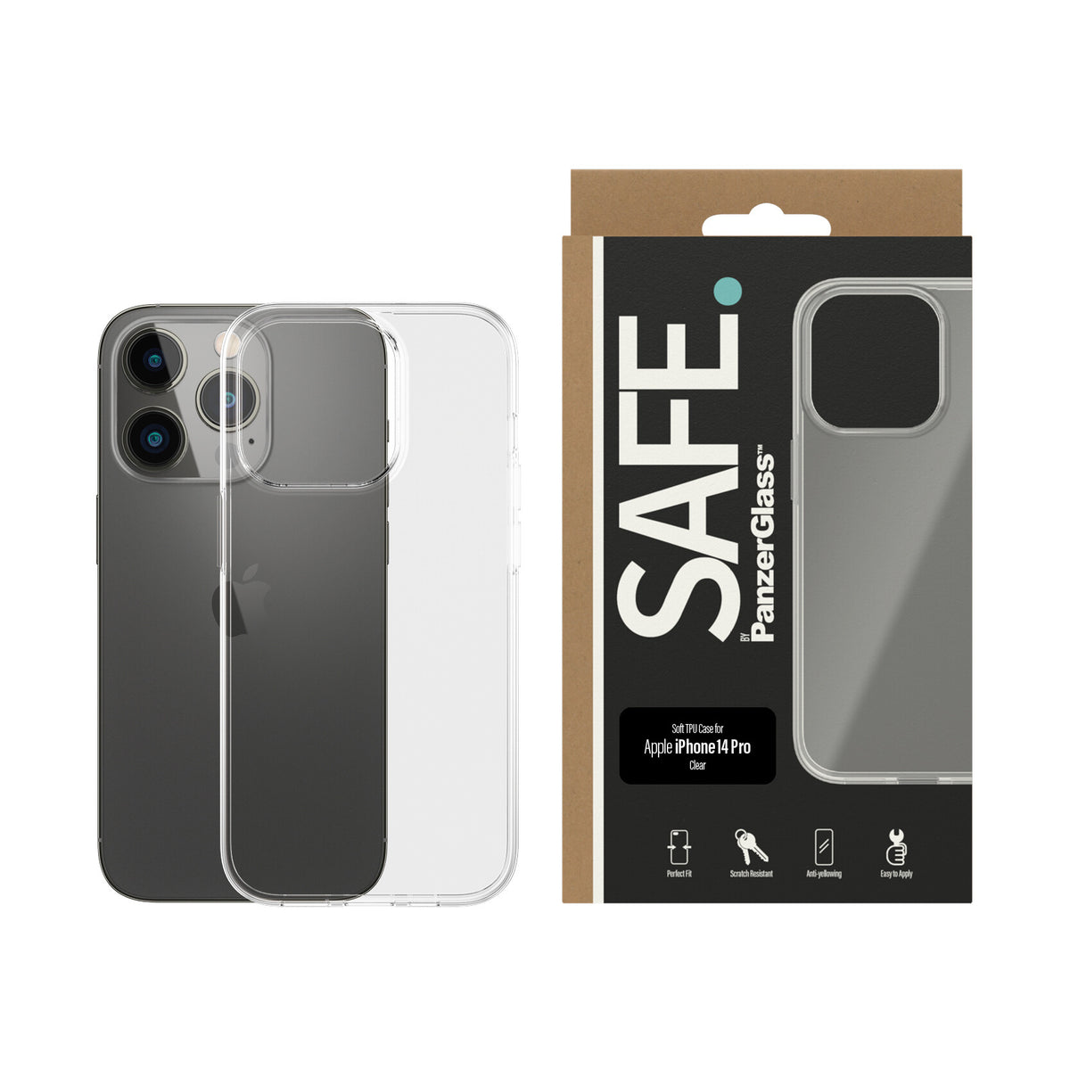 PanzerGlass SAFE. mobile phone case for iPhone 14 Pro in Transparent