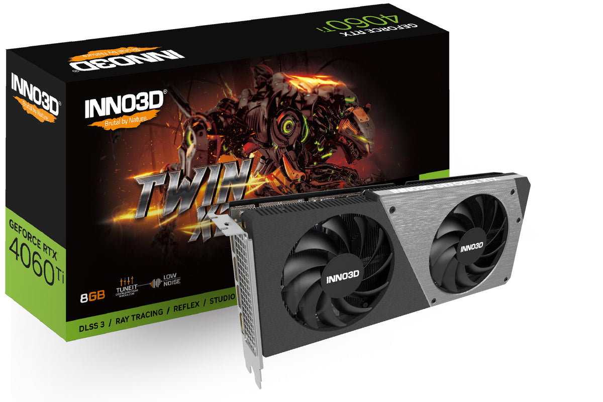 Inno3D TWIN X2 - NVIDIA 8 GB GDDR6 GeForce RTX 4060 Ti graphics card