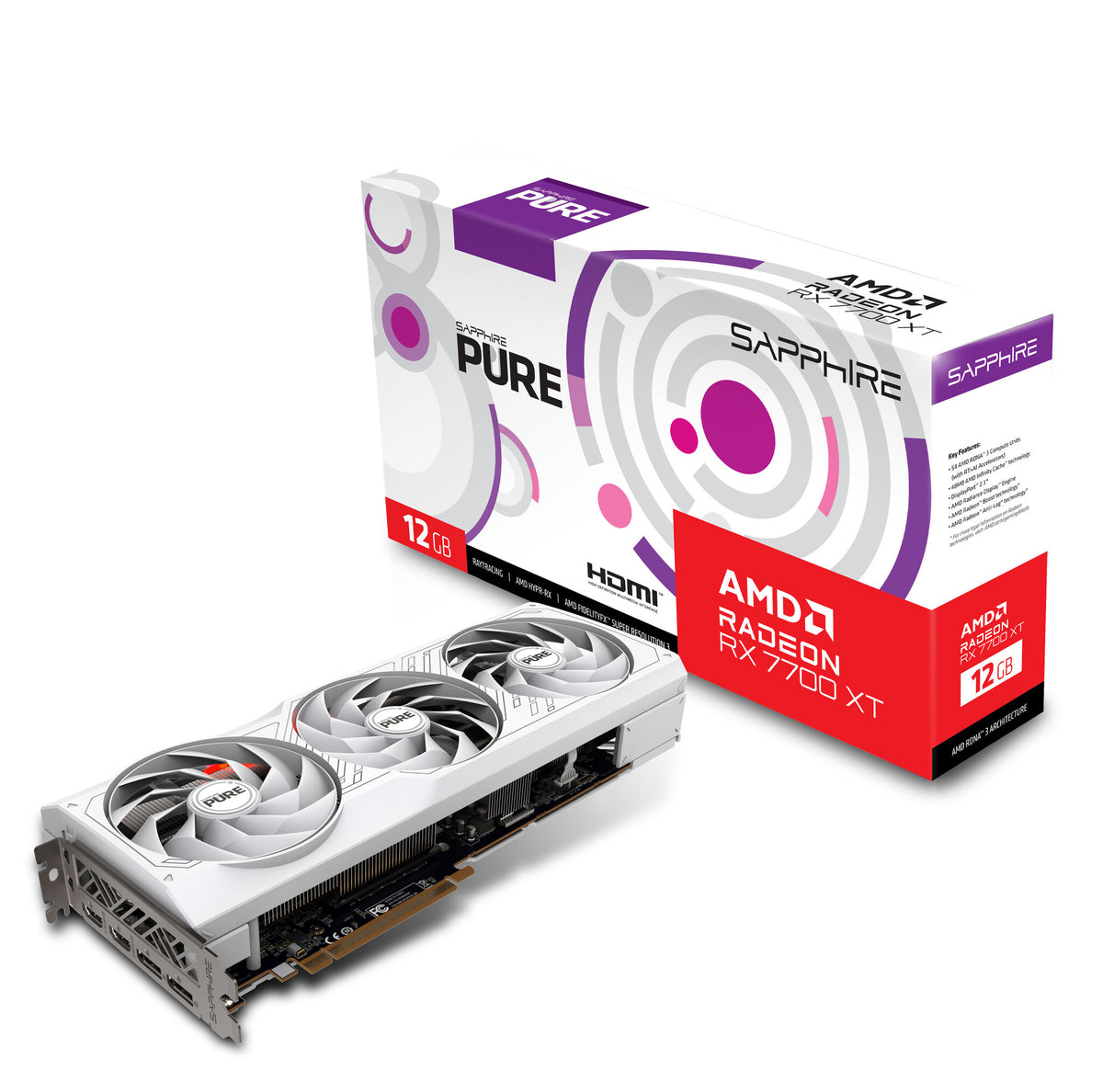 Sapphire PURE - AMD 12 GB GDDR6 Radeon RX 7700 XT graphics card