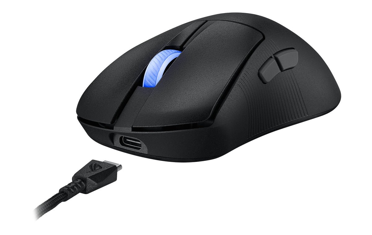 ASUS ROG Keris II Ace Wireless AimPoint - RF Wireless + Bluetooth + USB Type-A Optical Mouse in Black - 42,000 DPI