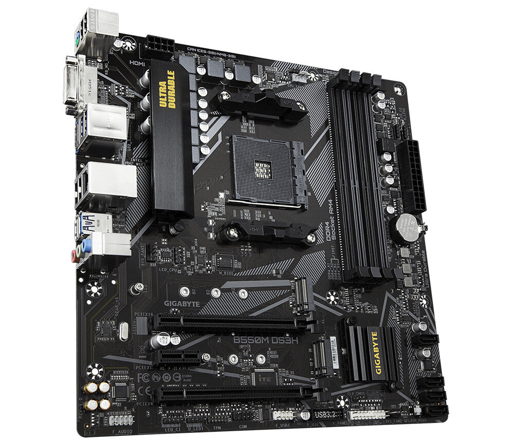 Gigabyte B550M DS3H micro ATX motherboard - AMD B550 Socket AM4