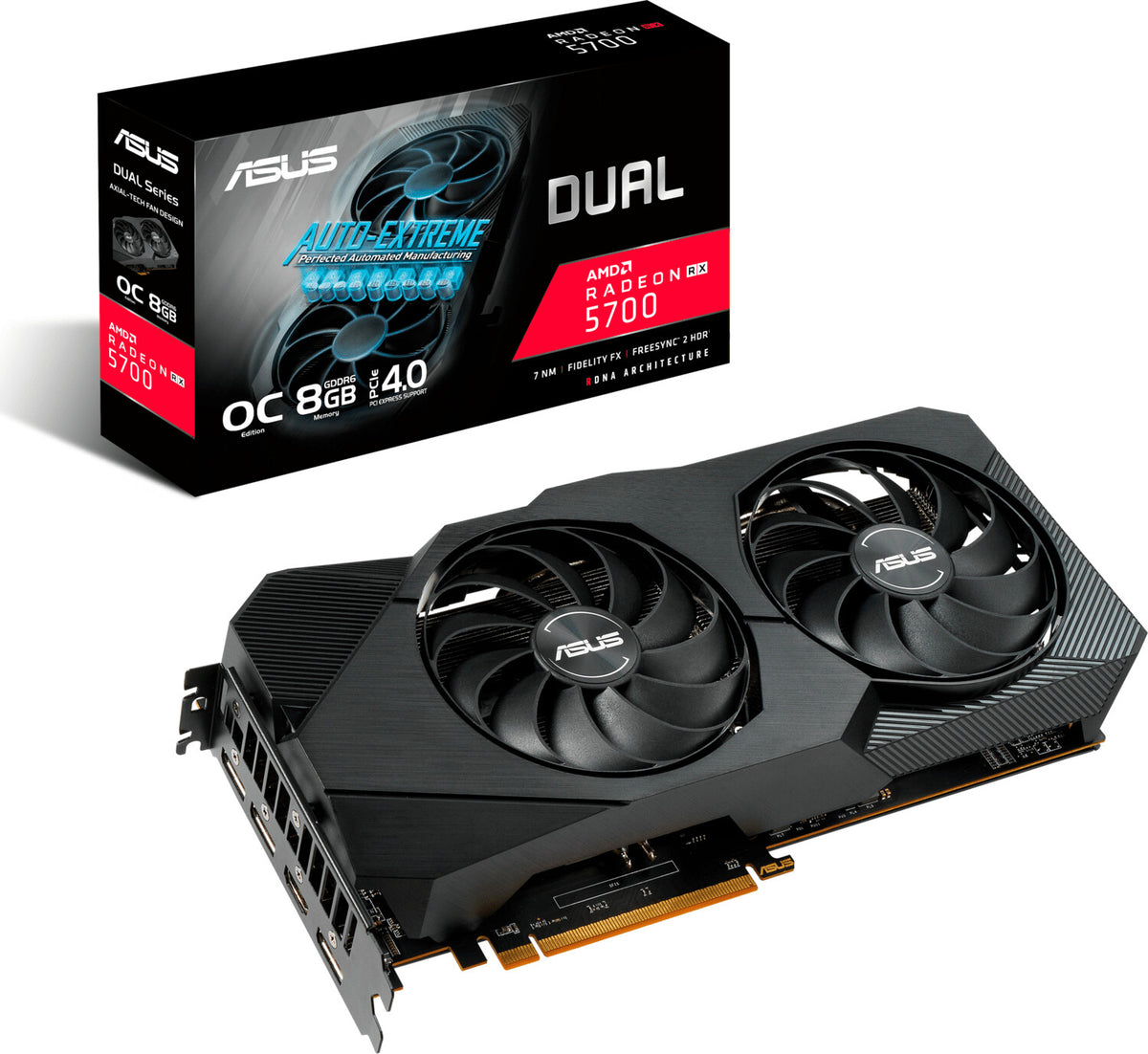 ASUS Dual EVO OC - AMD 8 GB GDDR6 Radeon RX 5700 XT graphics card