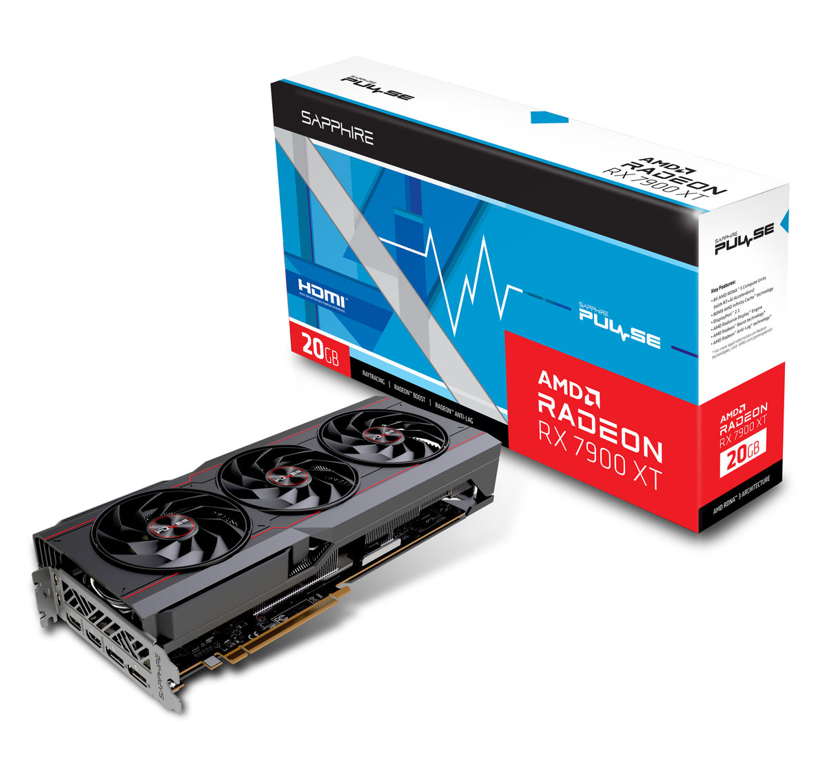 Sapphire PULSE - AMD 20 GB GDDR6 Radeon RX 7900 XT graphics card