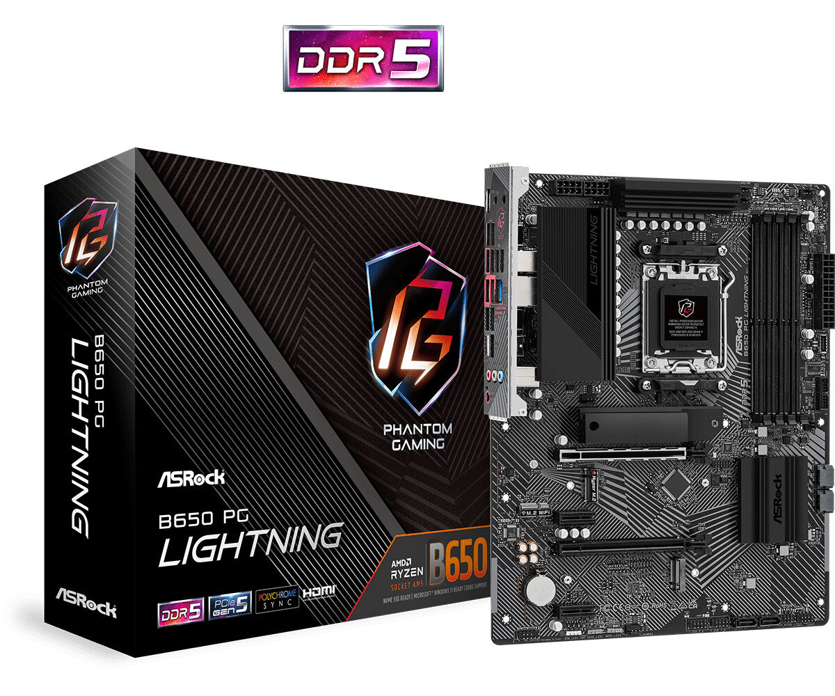 Asrock B650 PG Lightning ATX motherboard - AMD B650 Socket AM5