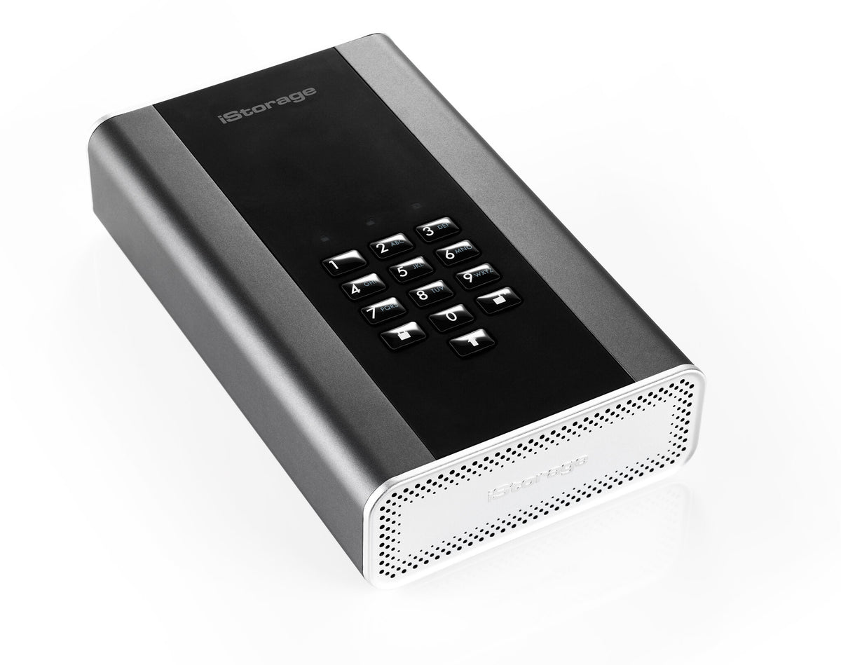 iStorage diskAshur DT2 - Secure Encrypted Desktop Hard Drive in Graphite - Password Protected - 1 TB