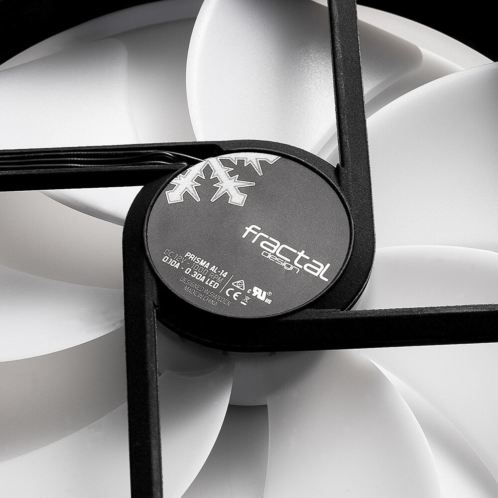 Fractal Design Prisma AL-14 PWM Computer Case Fan in Black / White - 140mm