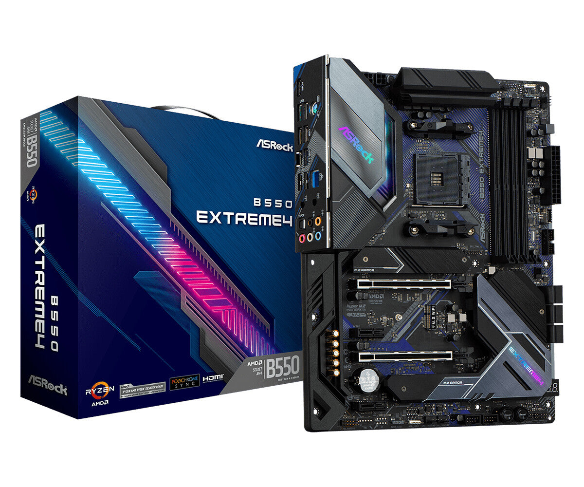 Asrock B550 Extreme4 ATX motherboard - AMD B550 Socket AM4