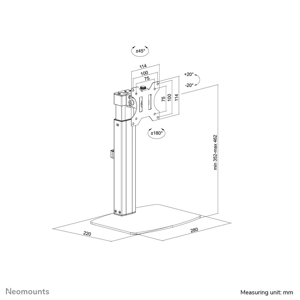 Neomounts FPMA-D865BLACK - Desk monitor stand for 25.4 cm (10&quot;) to 81.3 cm (32&quot;)