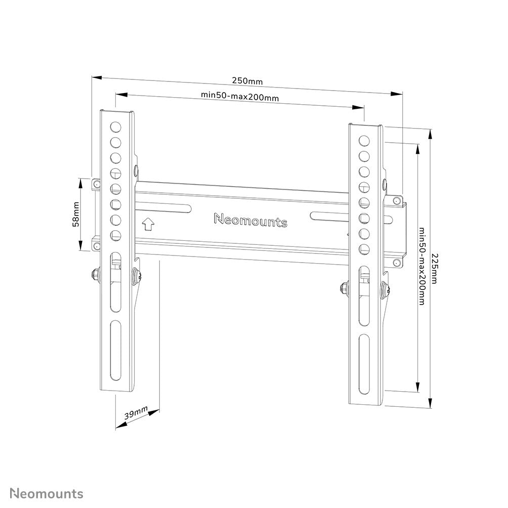 Neomounts WL30-350BL12 - TV wall mount for 61 cm (24&quot;) to 139.7 cm (55&quot;)