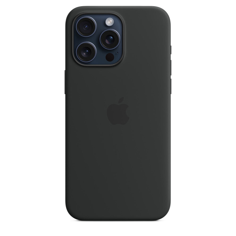 Silicone Case with MagSafe for iPhone 15 Pro Max in Black