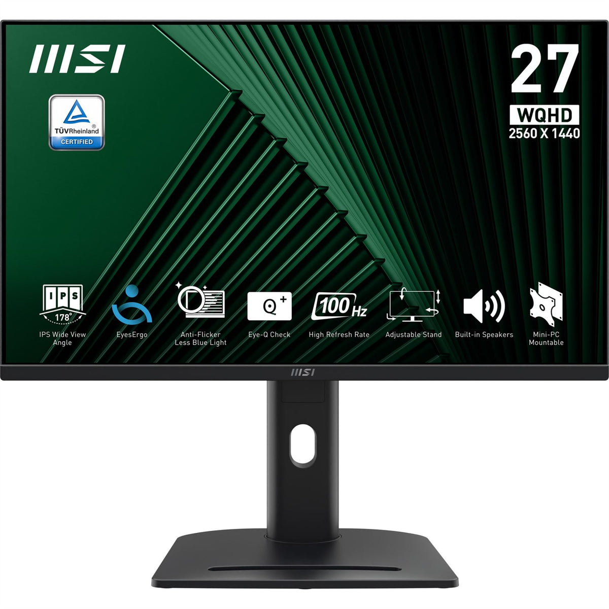 MSI Pro MP275QPG - 68.6 cm (27&quot;) - 2560 x 1440 pixels WQHD LCD Monitor