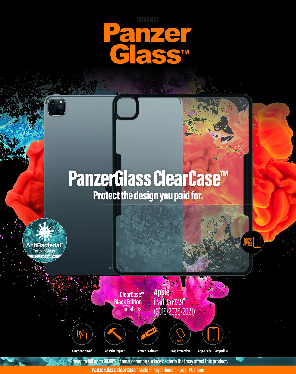 PanzerGlass ® ClearCase™ for 12.9&quot; iPad Pro in Black