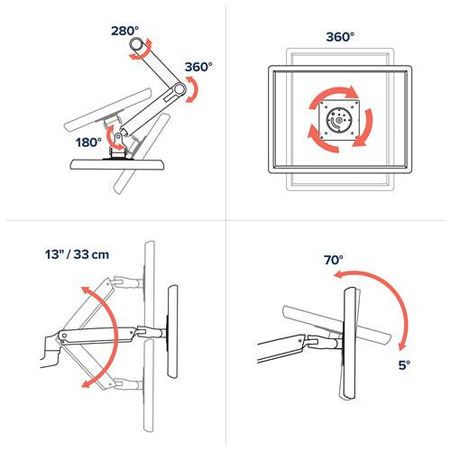 Ergotron LX Series 45-245-224 - Desk monitor mount for upto 68.6 cm (27&quot;)