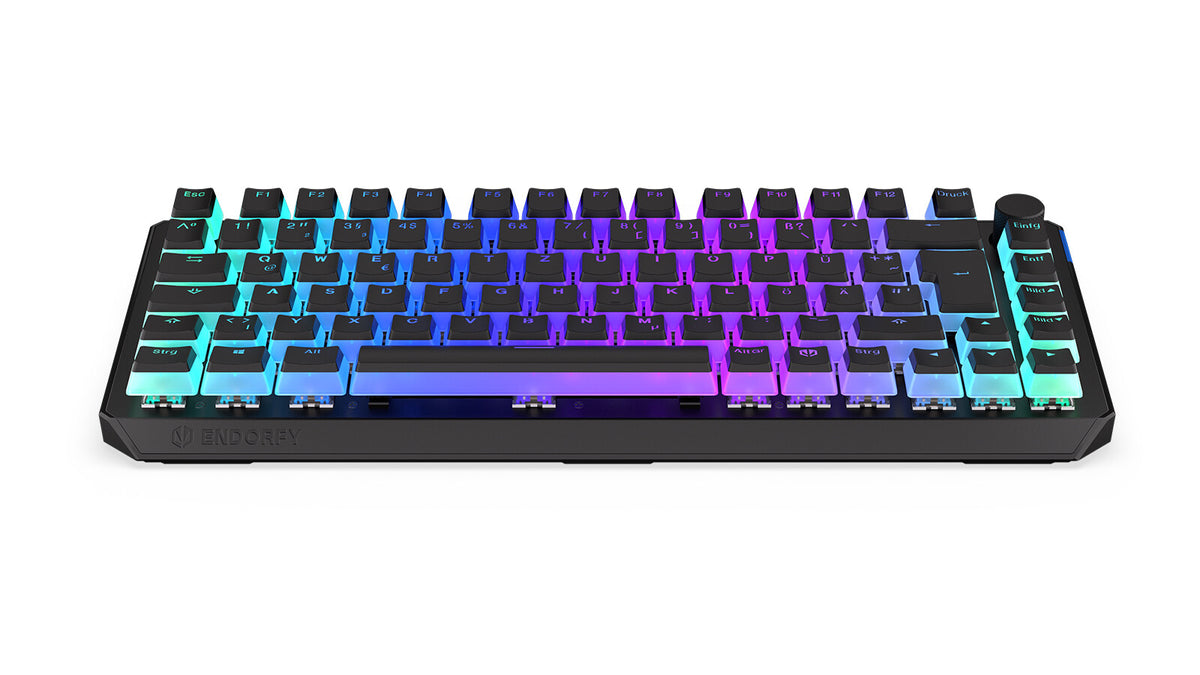 ENDORFY Thock 75% - USB Wired + RF Wireless RGB Mechanical Keyboard in Black (QWERTZ German)