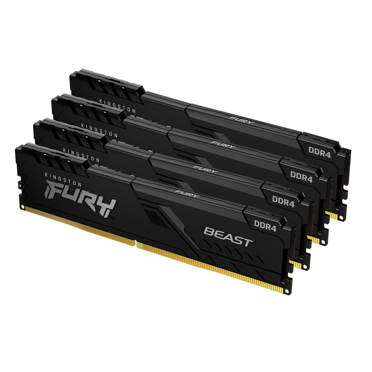 Kingston Technology FURY 32GB 3200MT/s DDR4 CL16 DIMM (Kit of 4) Beast Black