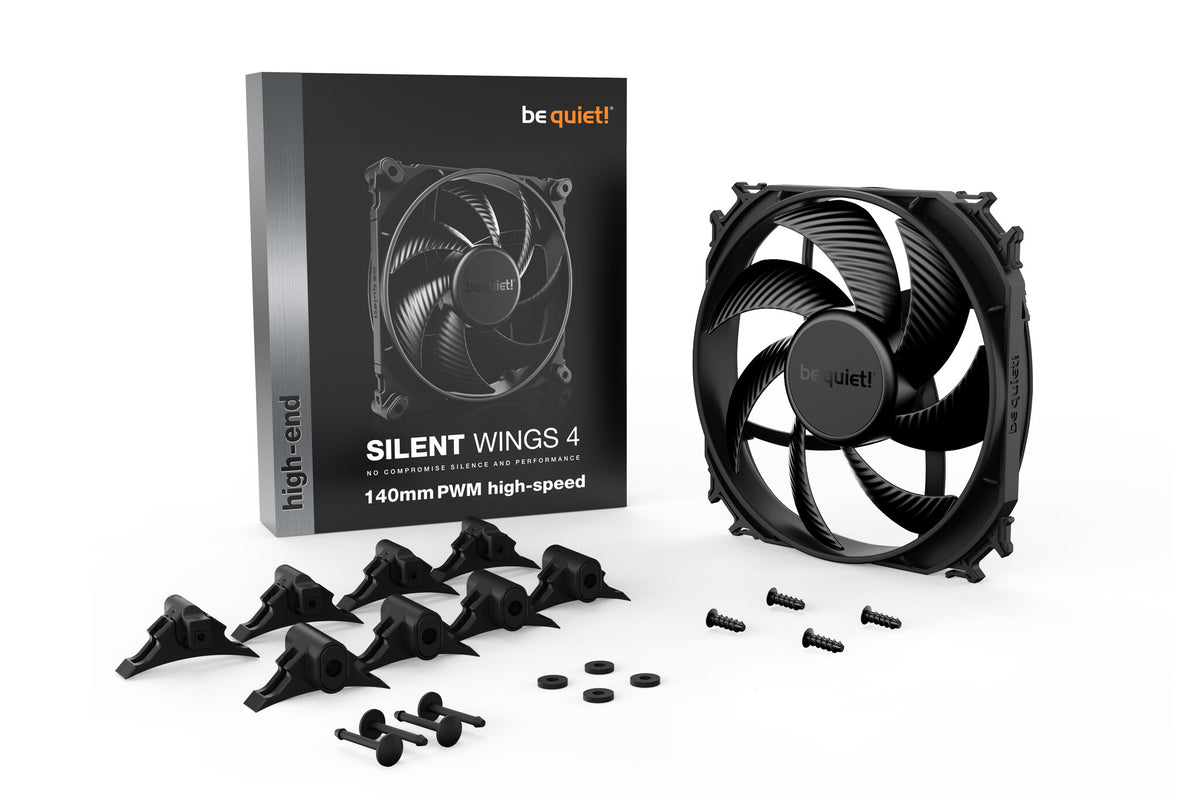 be quiet! SILENT WINGS 4 - PWM Computer Case Fan in Black - 140mm