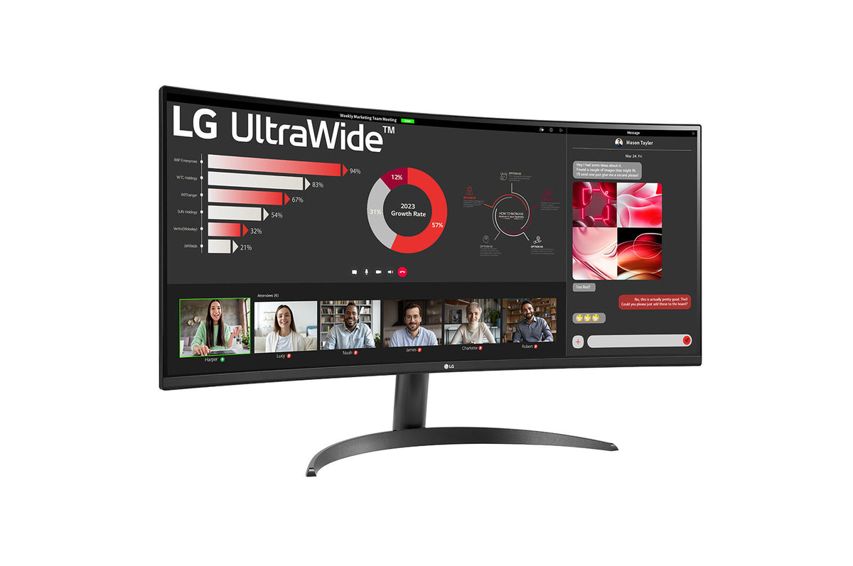 LG 34WR50QC-B - 86.4 cm (34&quot;) - 3440 x 1440 pixels UltraWide QHD LCD Monitor