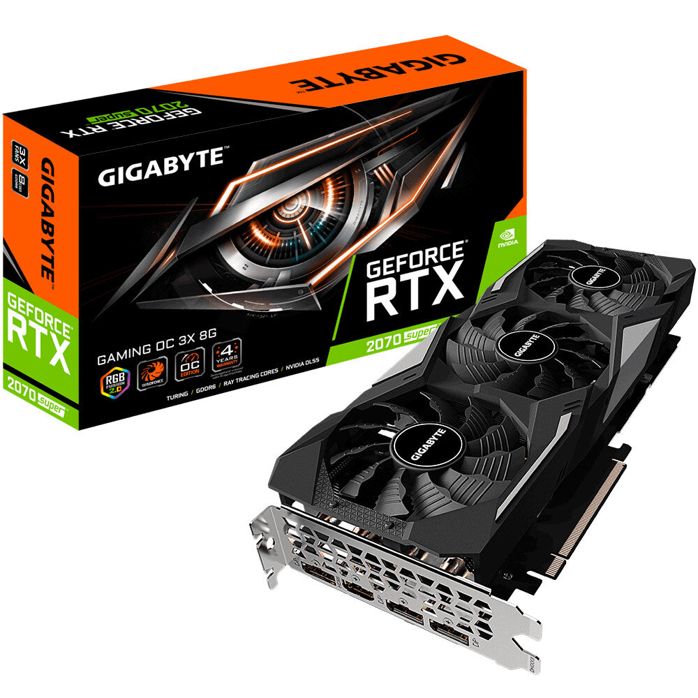 GIGABYTE GAMING WINDFORCE OC 3X - NVIDIA 8 GB GDDR6 GeForce RTX 2070 SUPER graphics card