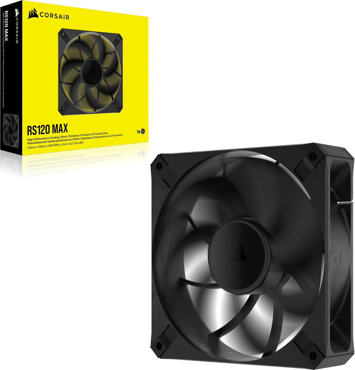 Corsair RS120 MAX - Computer Case Fan in Black - 120mm