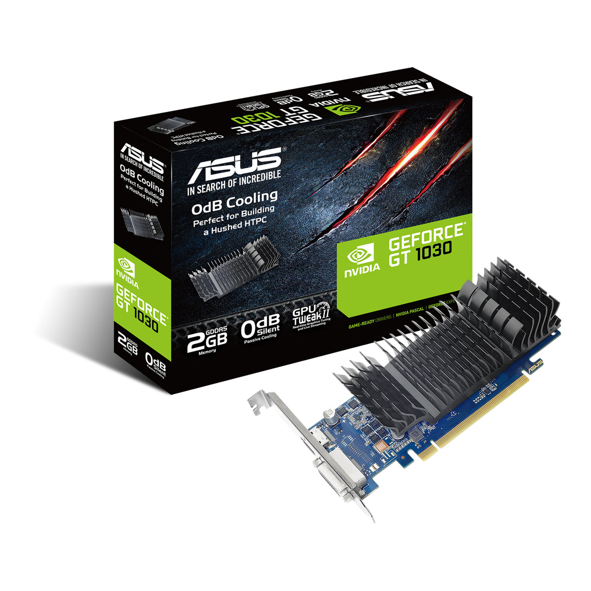 ASUS 0Db - NVIDIA 2 GB GDDR5 GeForce GT 1030 graphics card