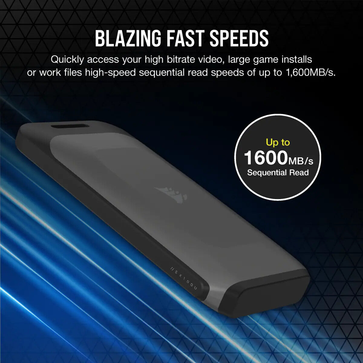 Corsair EX100U - USB Type-C External SSD - 2 TB