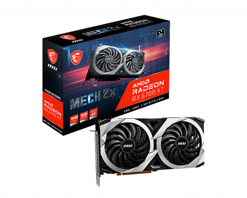 MSI MECH 2X - AMD 12 GB GDDR6 Radeon RX 6700 XT graphics card