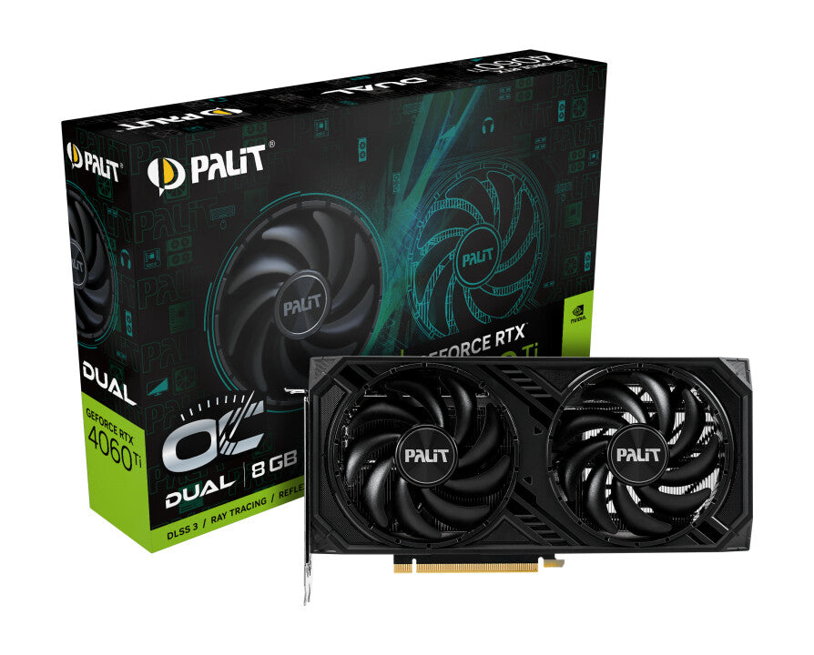 Palit Dual Fan OC - NVIDIA 8 GB GDDR6 GeForce RTX 4060 Ti graphics card