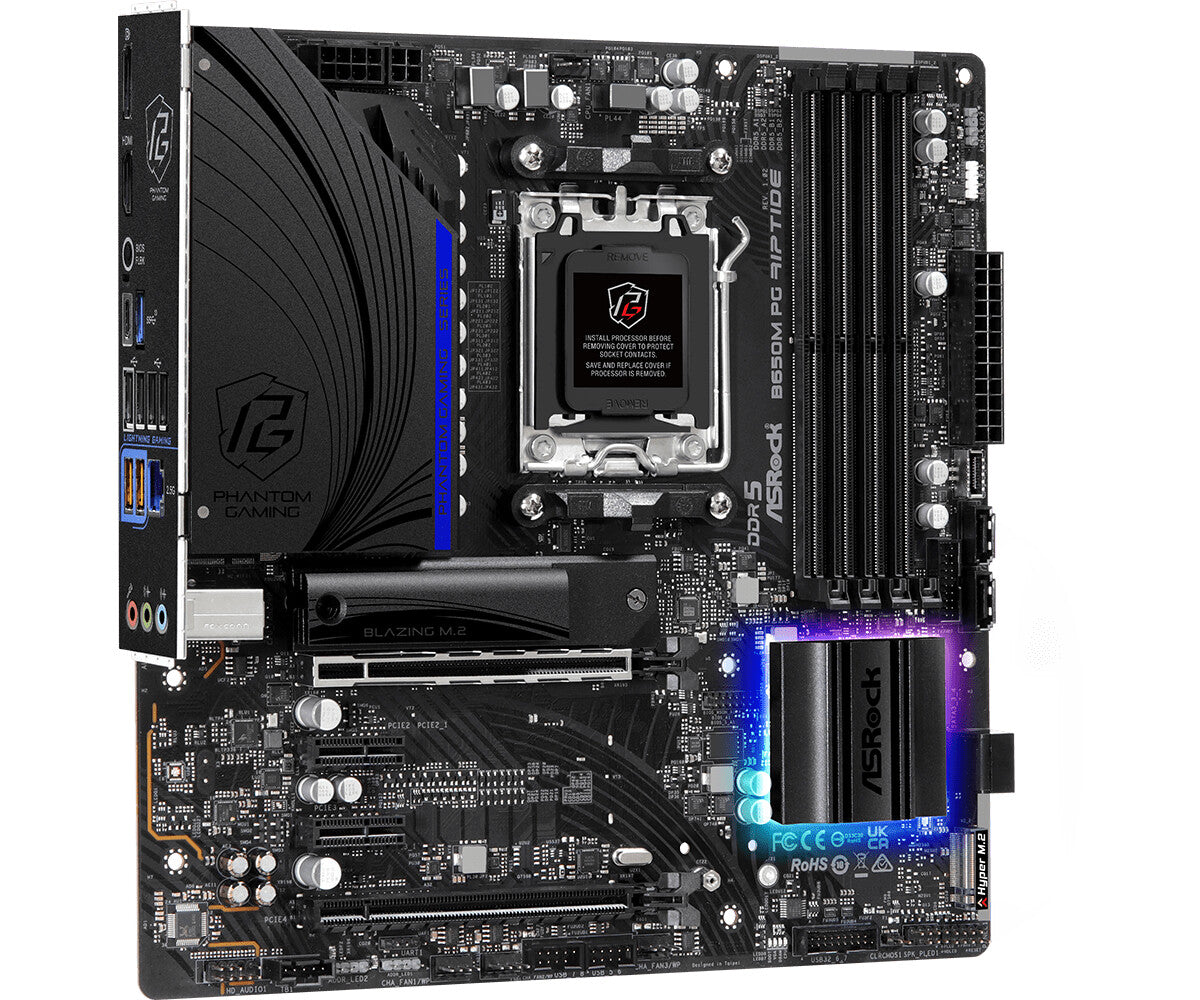 Asrock B650M PG Riptide micro ATX motherboard - AMD B650 Socket AM5