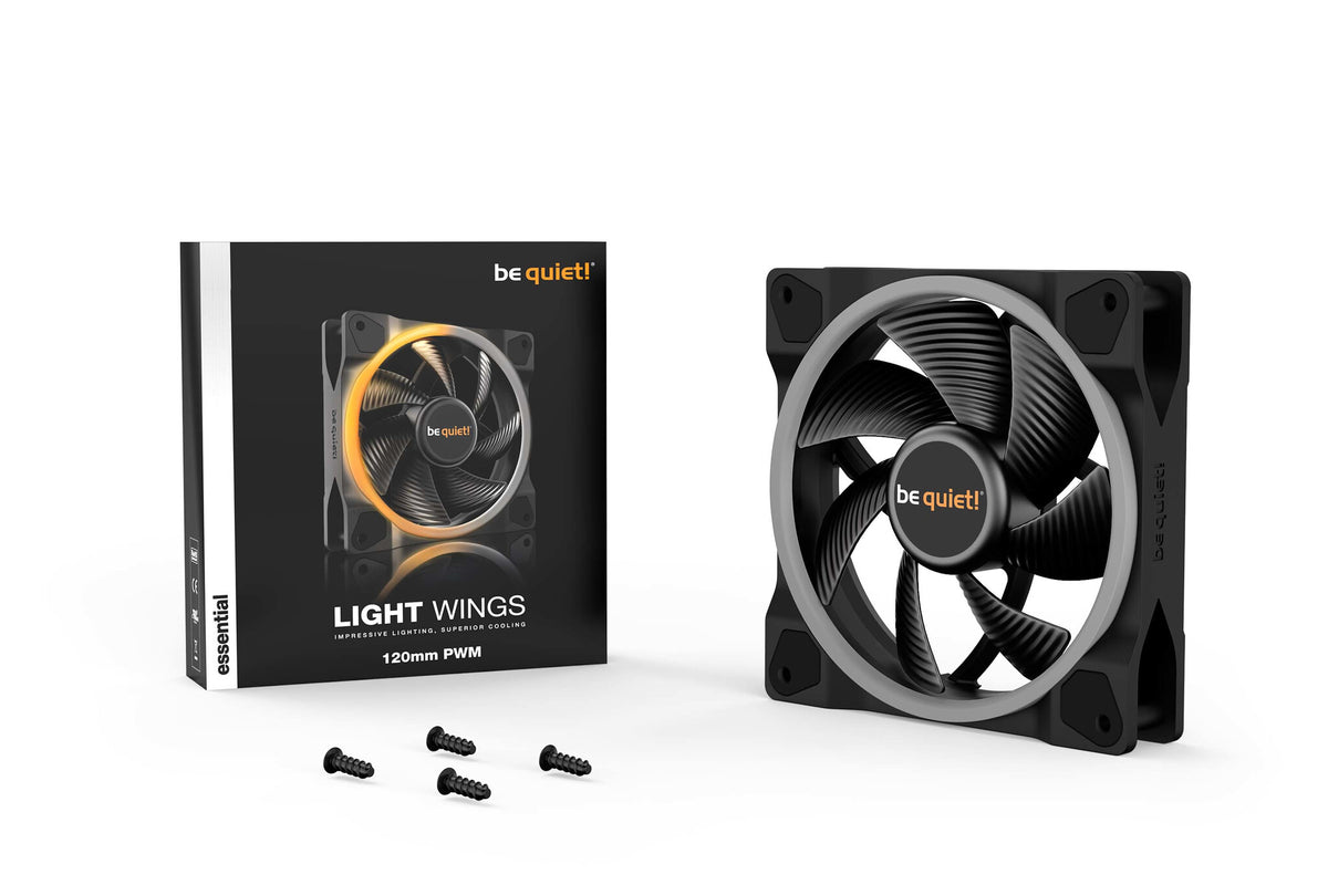 be quiet! Light Wings - ARGB PWM Case Fan in Black - 120mm