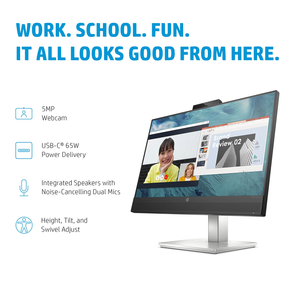 HP E24M G4 - 60.5 cm (23.8&quot;) - 1920 x 1080 pixels FHD Monitor