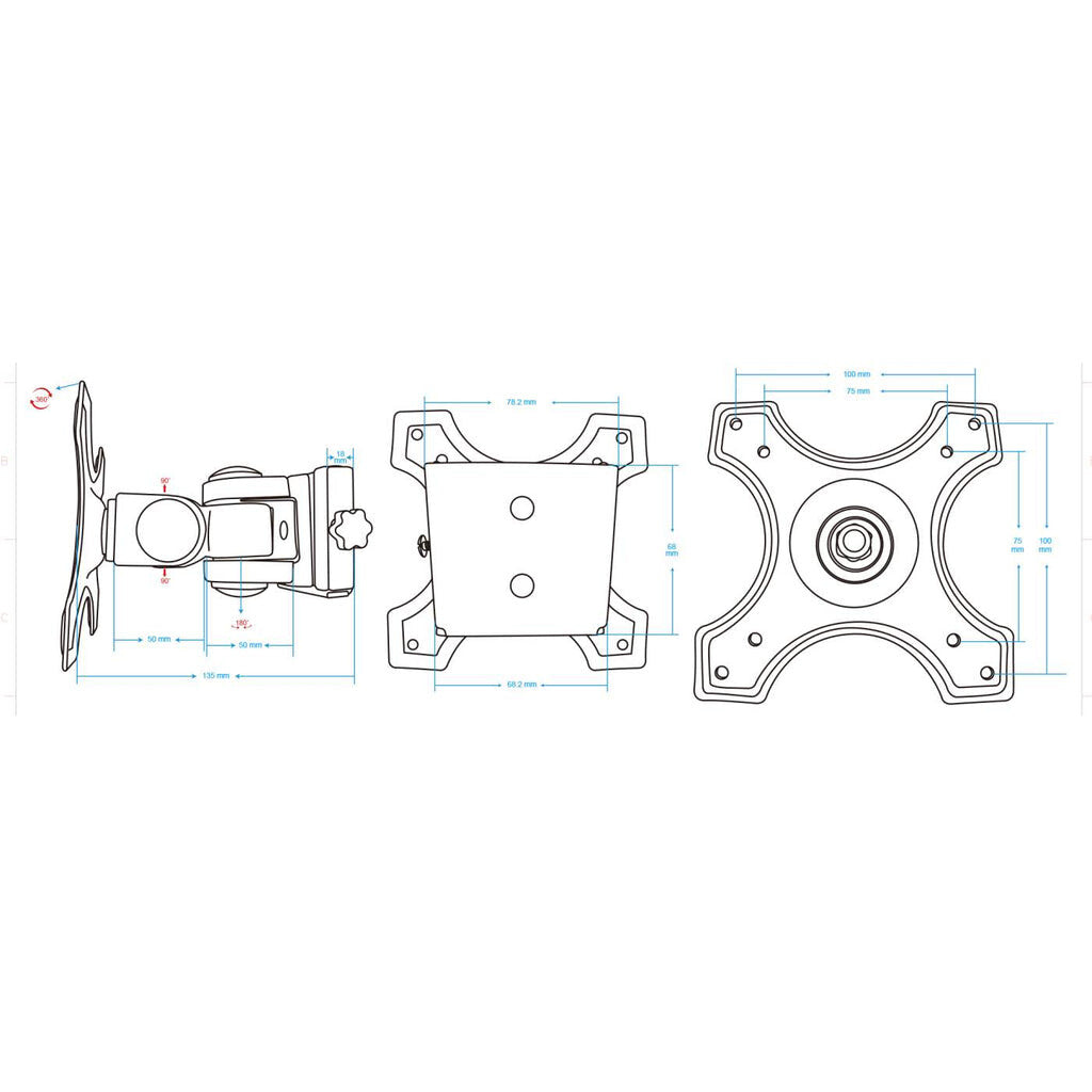 Manhattan 432351 - Wall monitor/TV mount for 33 cm (13&quot;) to 55.9 cm (22&quot;)