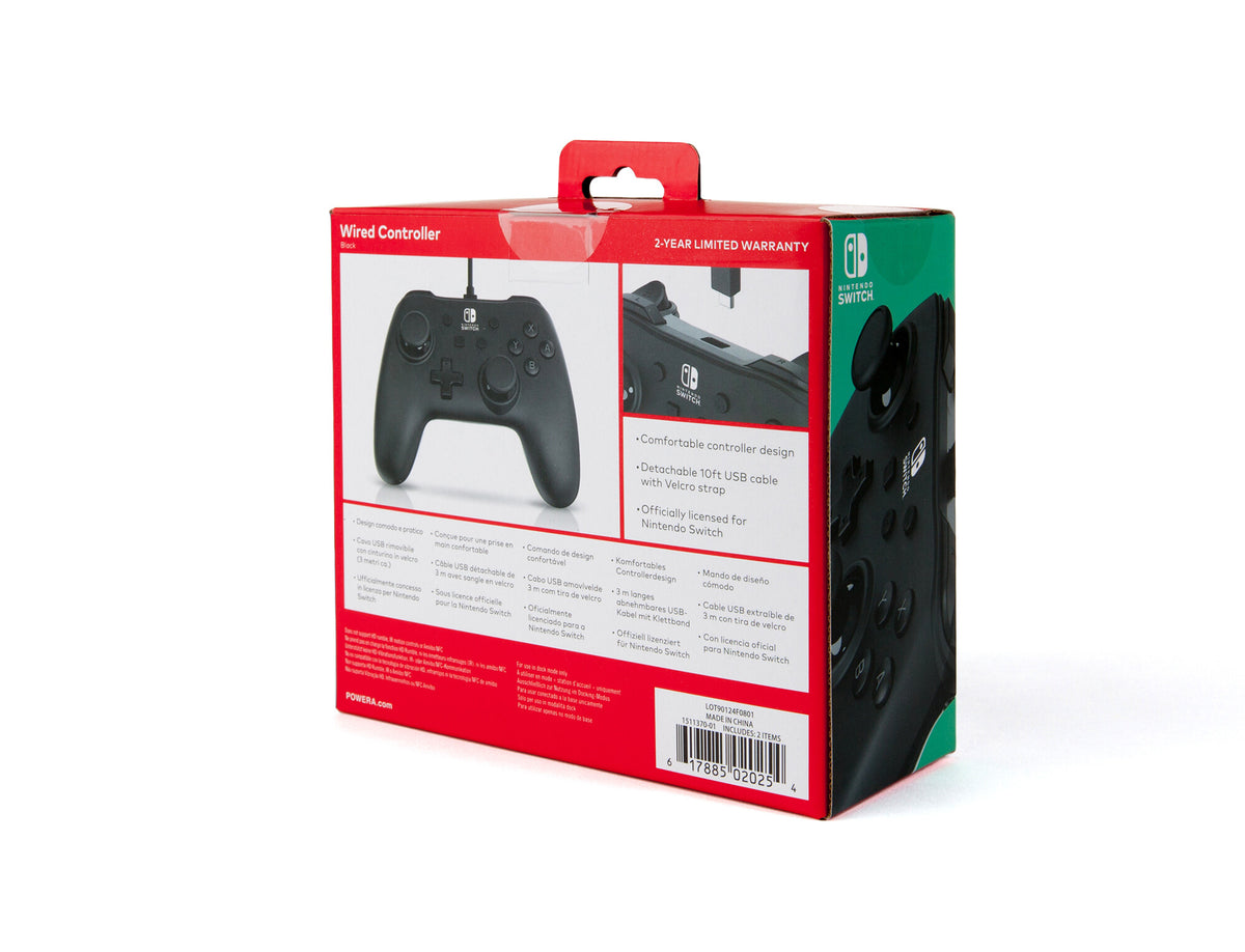 PowerA Wired Controller for Nintendo Switch in Black