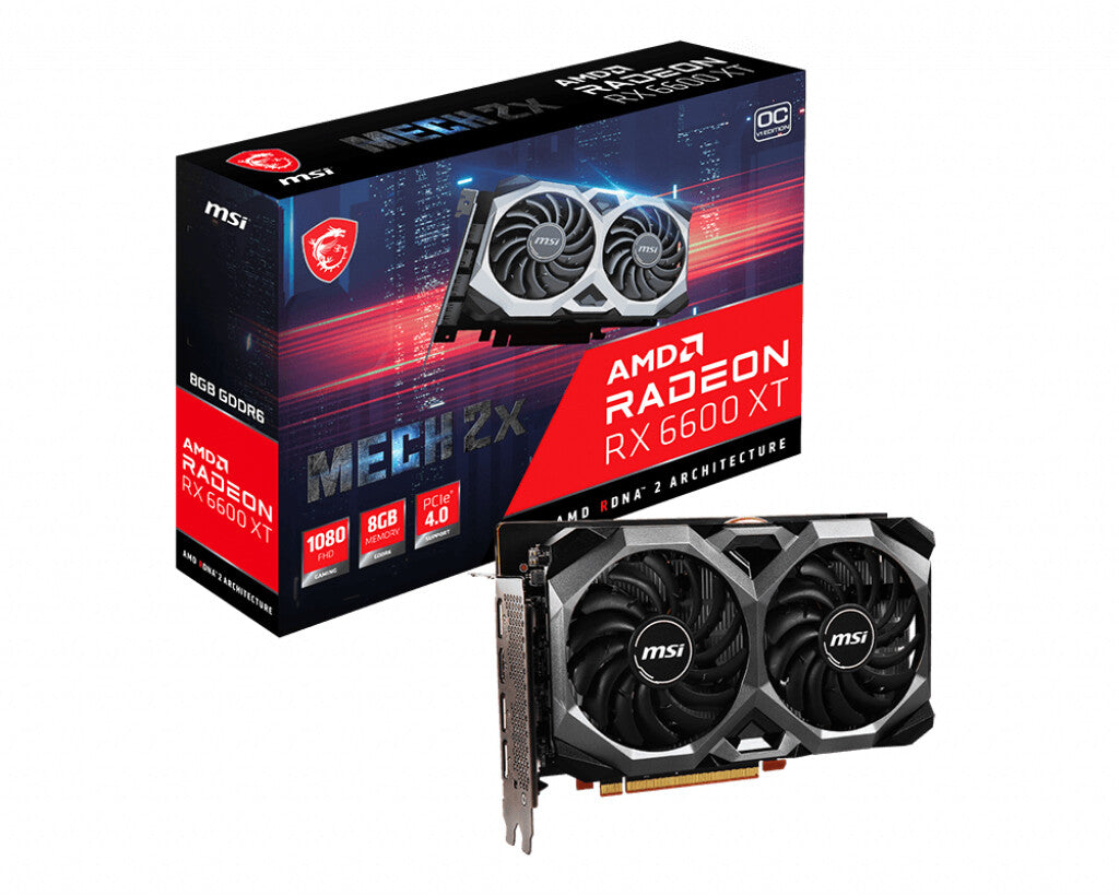 MSI MECH 2X OC V1 - AMD 8 GB GDDR6 Radeon RX 6600 XT graphics card