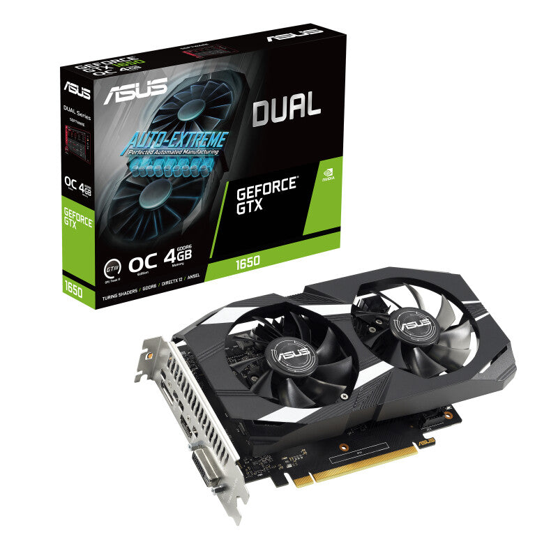 ASUS Dual OC V2 - NVIDIA 4 GB GDDR6 GeForce GTX 1650 graphics card