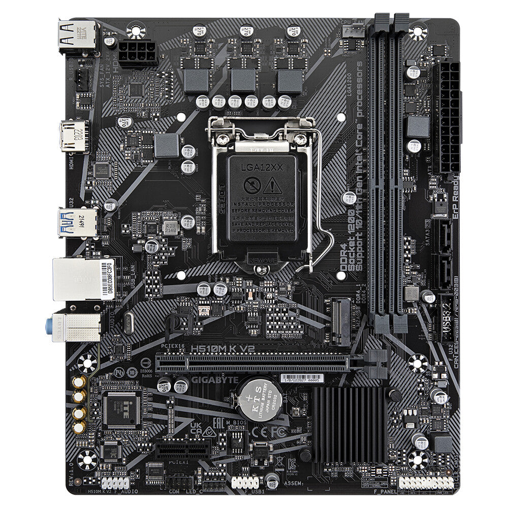 Gigabyte H510M K V2 (rev. 1.0) micro ATX motherboard - Intel H470 Express LGA 1200