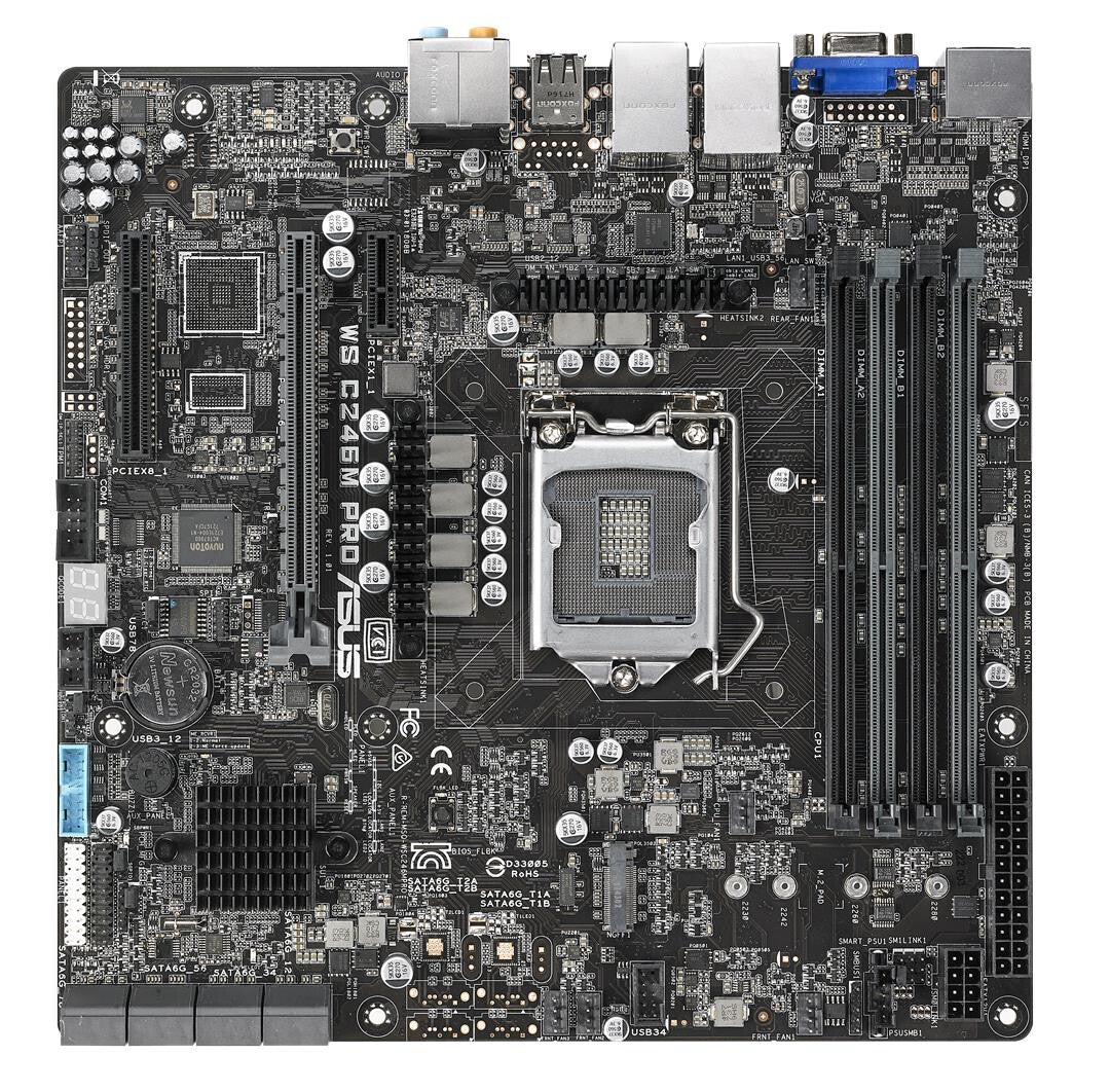 ASUS WS C246M PRO micro ATX motherboard - Intel C246 LGA 1151 Socket H4