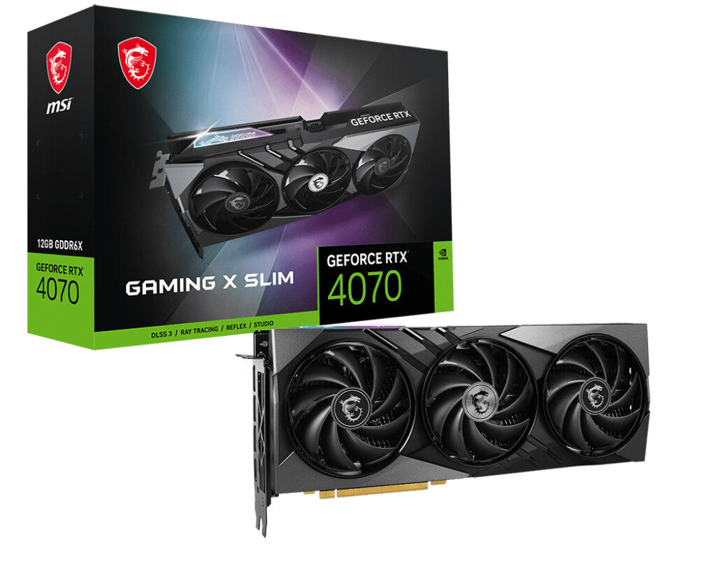 MSI GAMING X SLIM 12G - NVIDIA 12 GB GDDR6X GeForce RTX 4070 graphics card