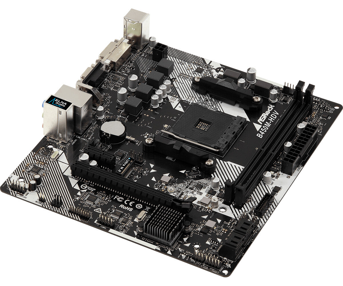 Asrock B450M-HDV R4.0 micro ATX motherboard - AMD B450 Socket AM4