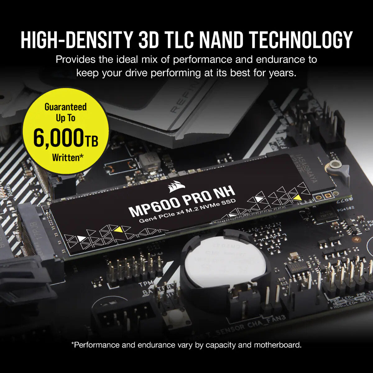 Corsair MP600 PRO NH - PCI Express 4.0 3D TLC NAND NVMe M.2 SSD - 2 TB