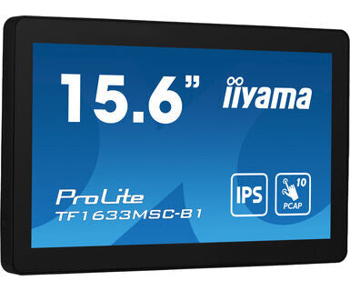 iiyama ProLite TF1633MSC-B1 - 39.6 cm (15.6&quot;) - 1920 x 1080 pixels Full HD Touchscreen Monitor