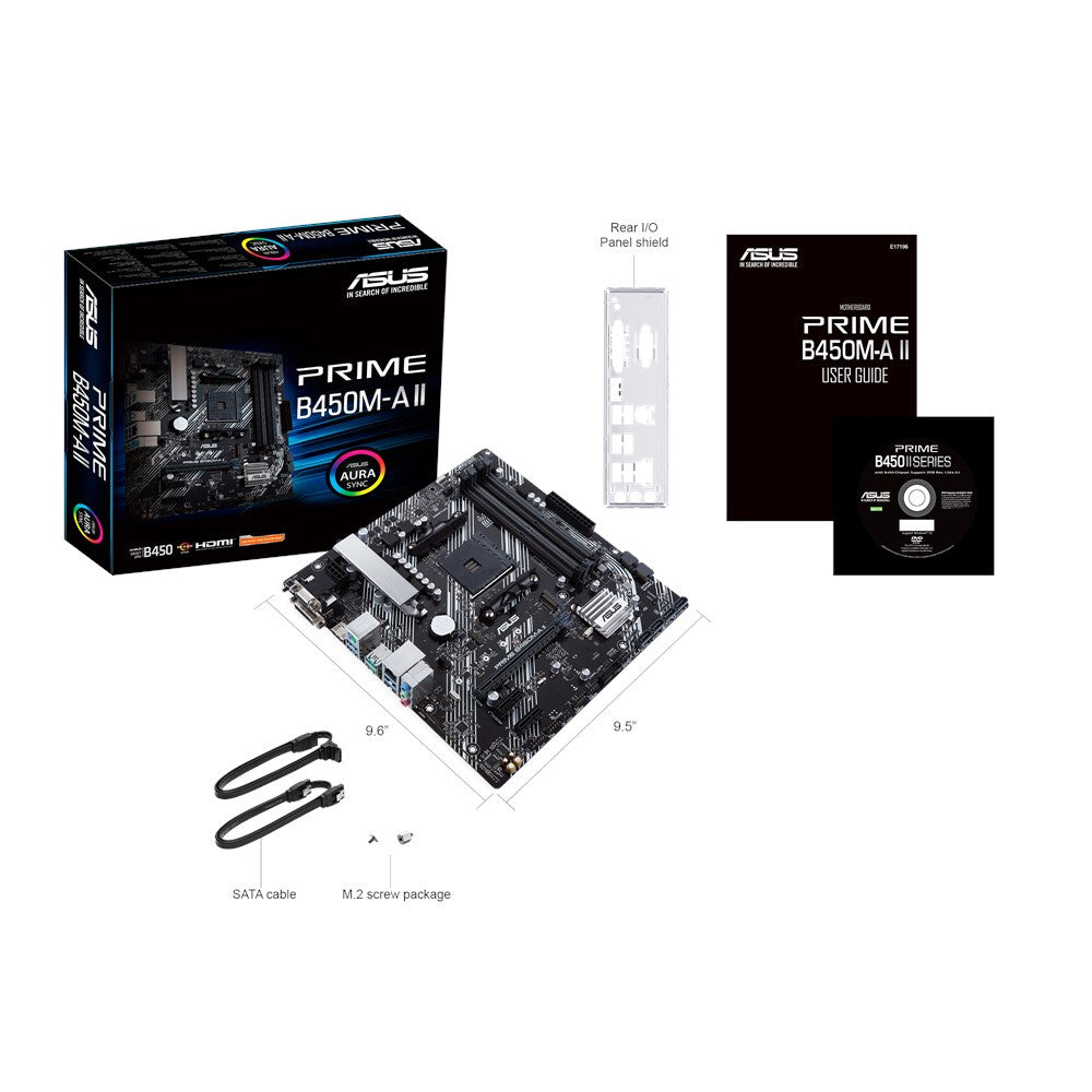 ASUS PRIME B450M-A II micro ATX motherboard - AMD B450 Socket AM4