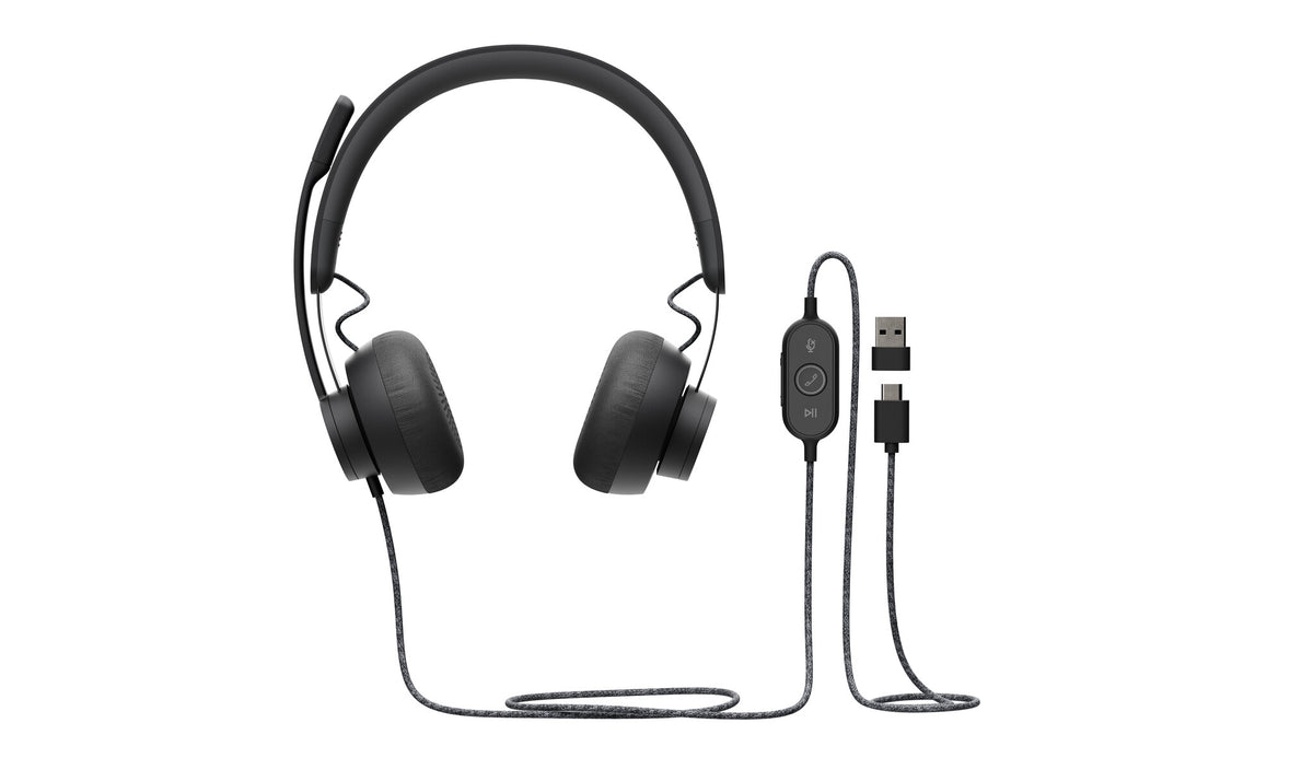 Logitech Zone Wired - Wired Headset with Noise Cancelling Microphone