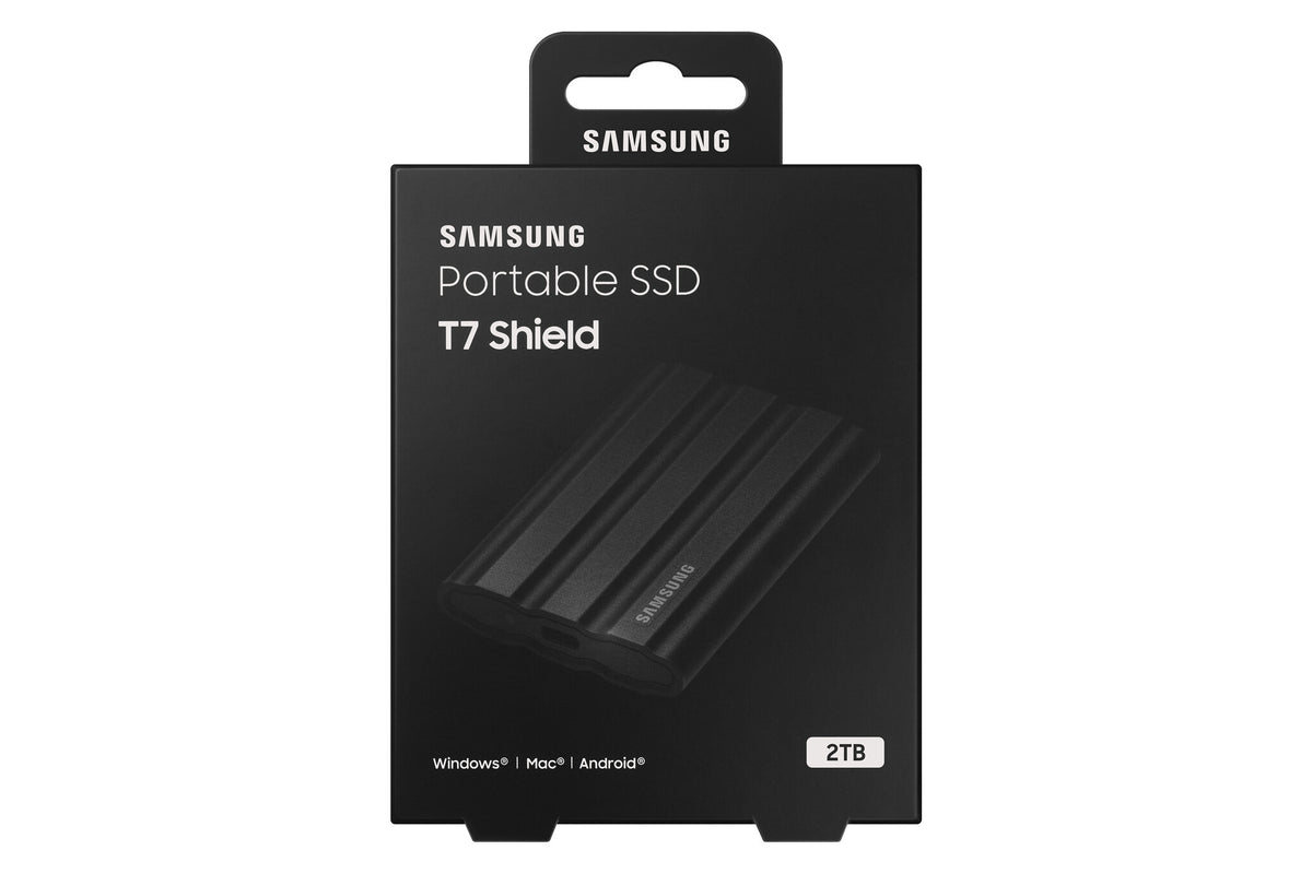 Samsung Portable SSD T7 Shield in Black - 2 TB