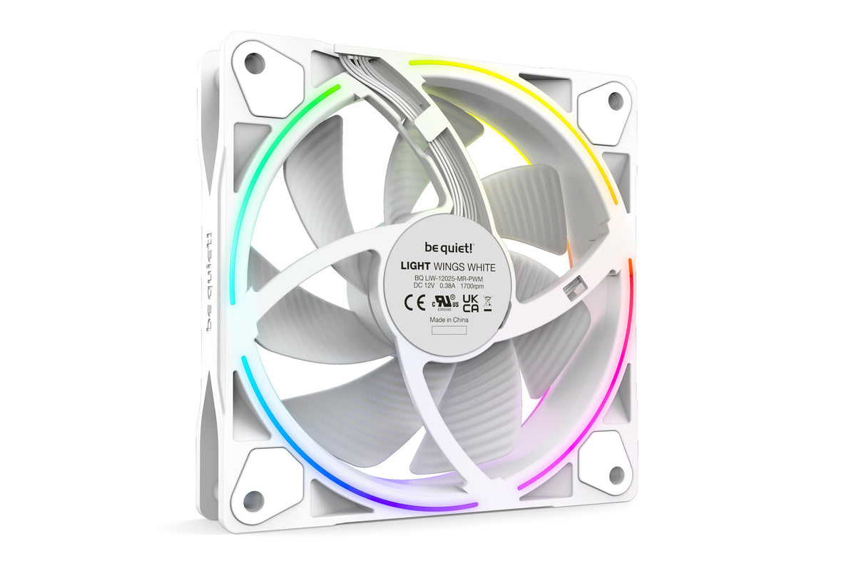 be quiet! Light Wings White -  PWM Computer Case Fan in White - 120mm (Pack of 3)