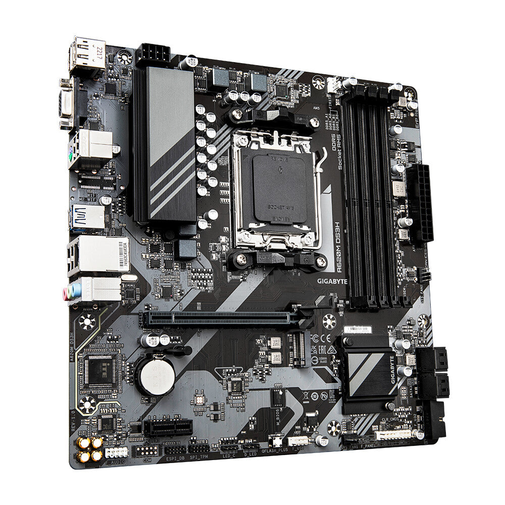 Gigabyte A620M DS3H Micro ATX motherboard - AMD A620 Socket AM5