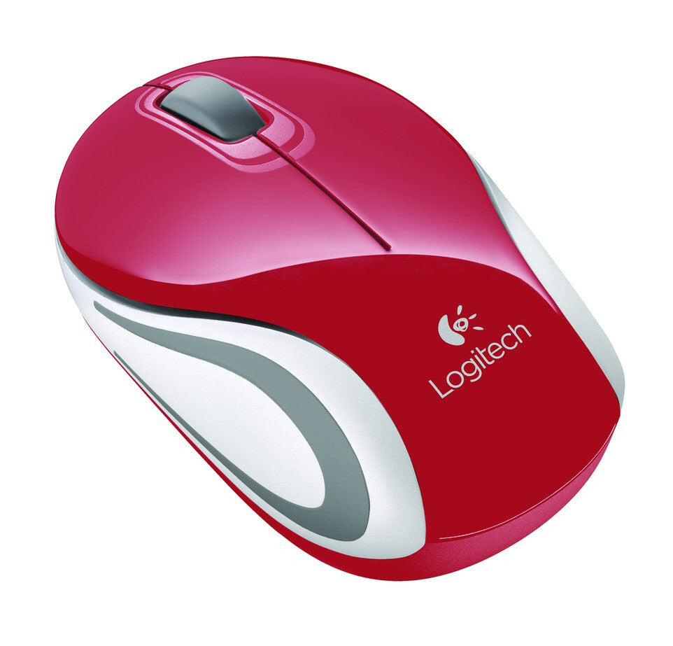 Logitech M187 - RF Wireless Mini Mouse in Red - 1,000 DPI