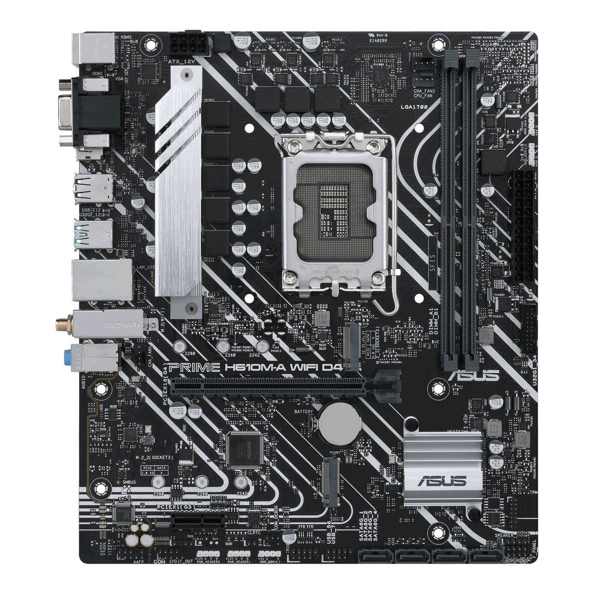 ASUS PRIME H610M-A WIFI D4 micro ATX motherboard - Intel H610 LGA 1700