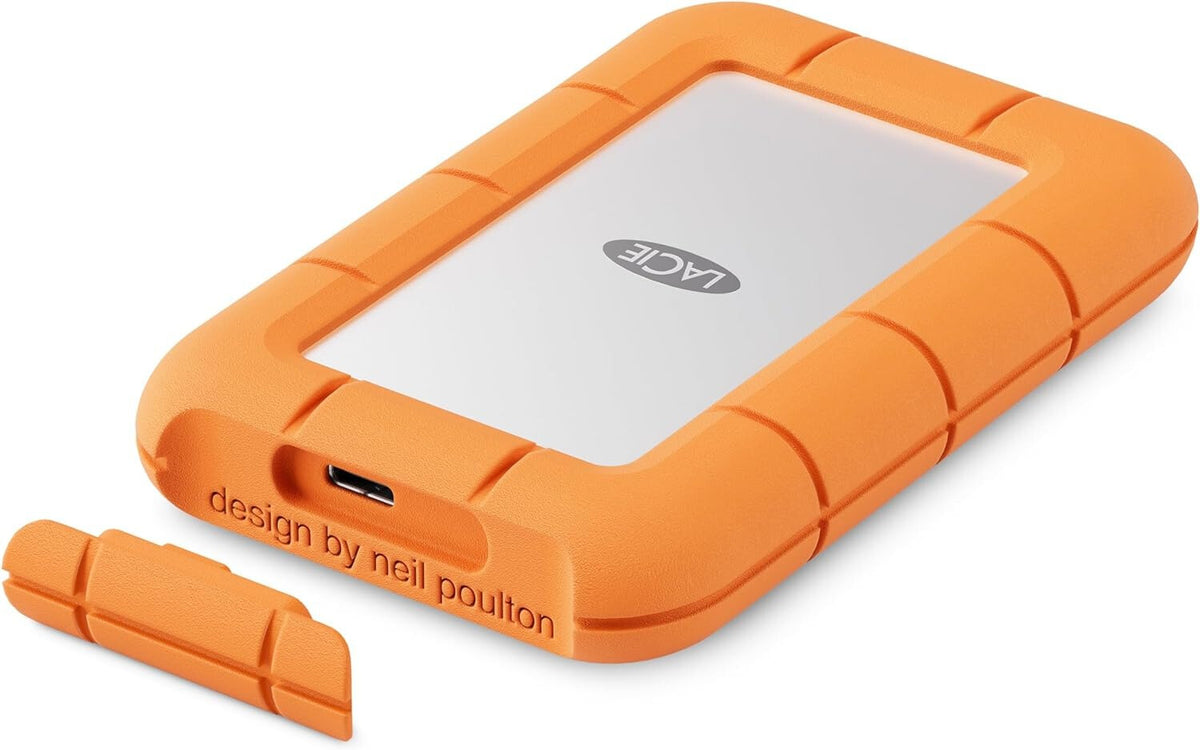 LaCie Rugged Mini - USB-C External HDD in Grey / Orange - 2 TB